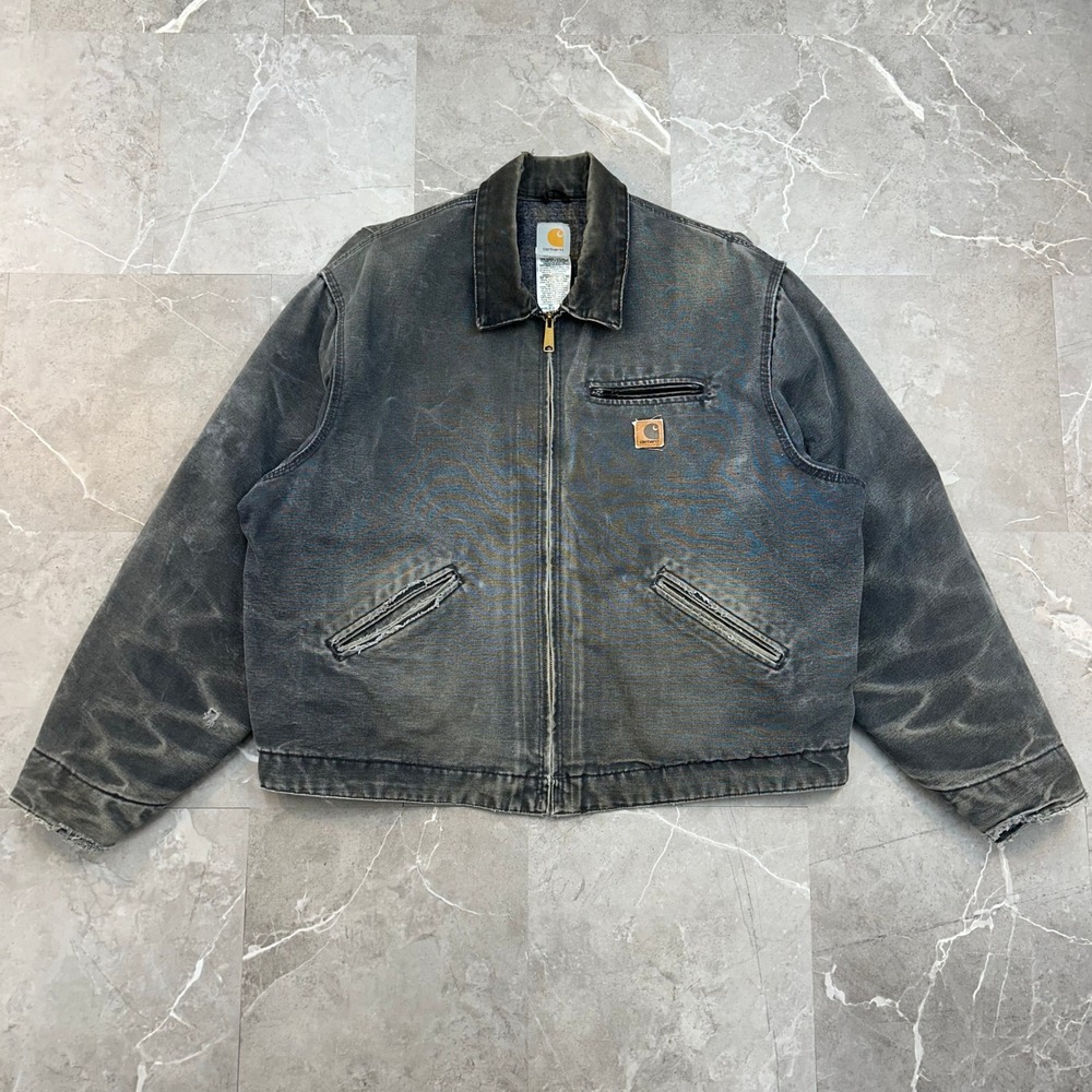 Vintage Carhartt Detroit Jacket Mens 2XL J97 PTL Distressed Blanket Lined Coat